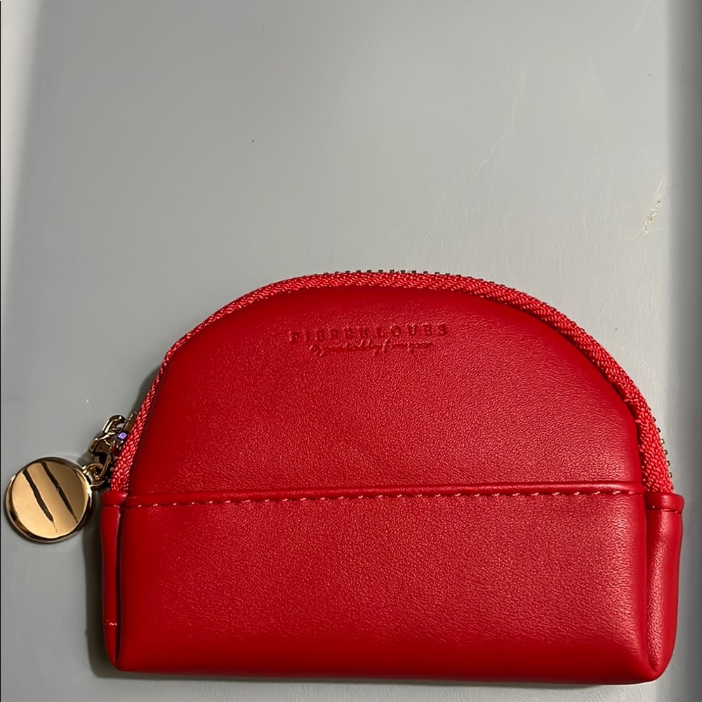 Red Leather Coin Purse